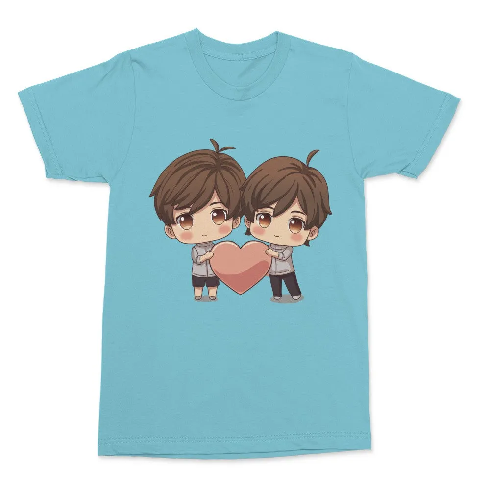 A perfect gift for him and him - Cute Boy loves Cute Boy Hearts Unisex T-Shirt