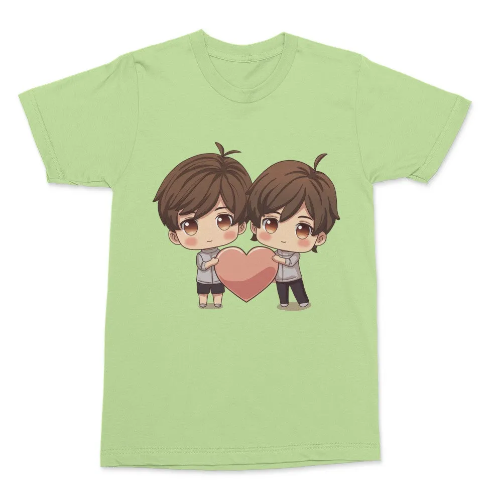 A perfect gift for him and him - Cute Boy loves Cute Boy Hearts Unisex T-Shirt