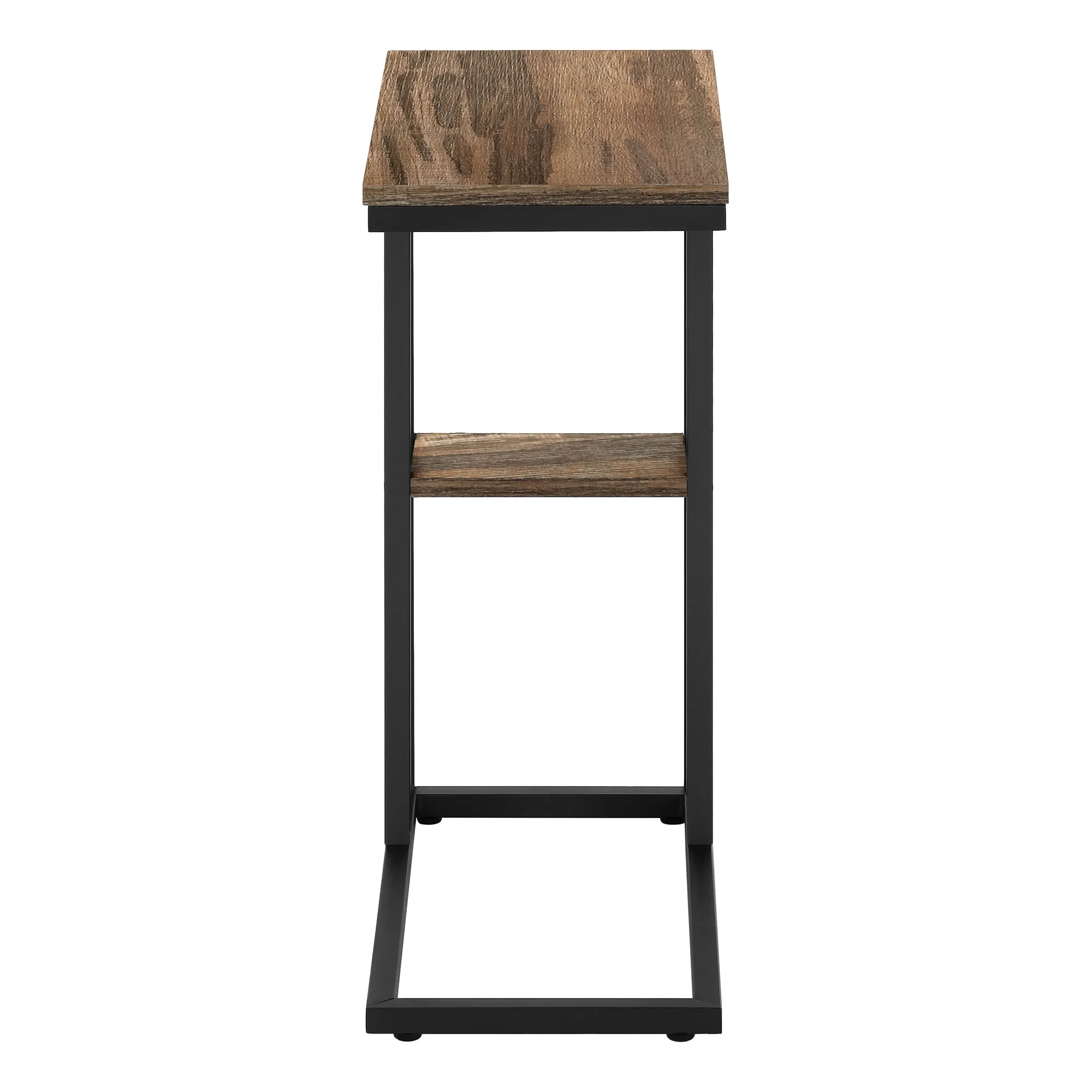 Accent Table - 25"H / Brown Reclaimed-Look / Black Metal