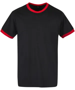 Black/City Red - Ringer tee