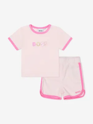 BOSS Baby Girls T-Shirt And Shorts Set in Pink