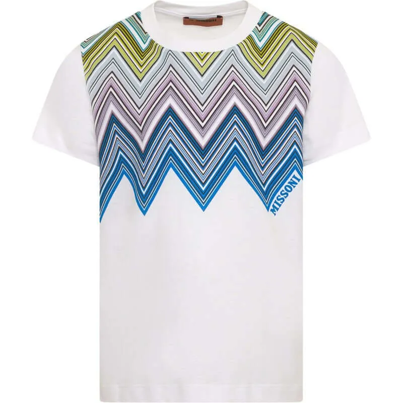 Boys Blue & Green Zig Zag T-Shirt