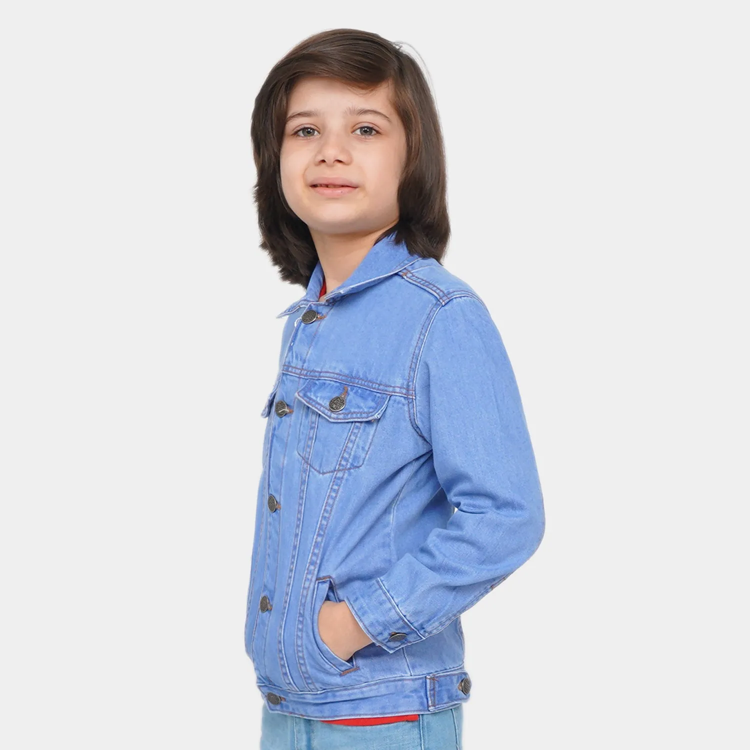 Boys Denim Jacket Basic W22- Ice Blue