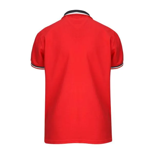 BOYS RED SHORT SLEEVE POLO T-SHIRT