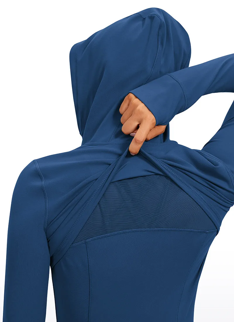 Butterluxe Full Zip Pocketed Hoodies Thumb Holes