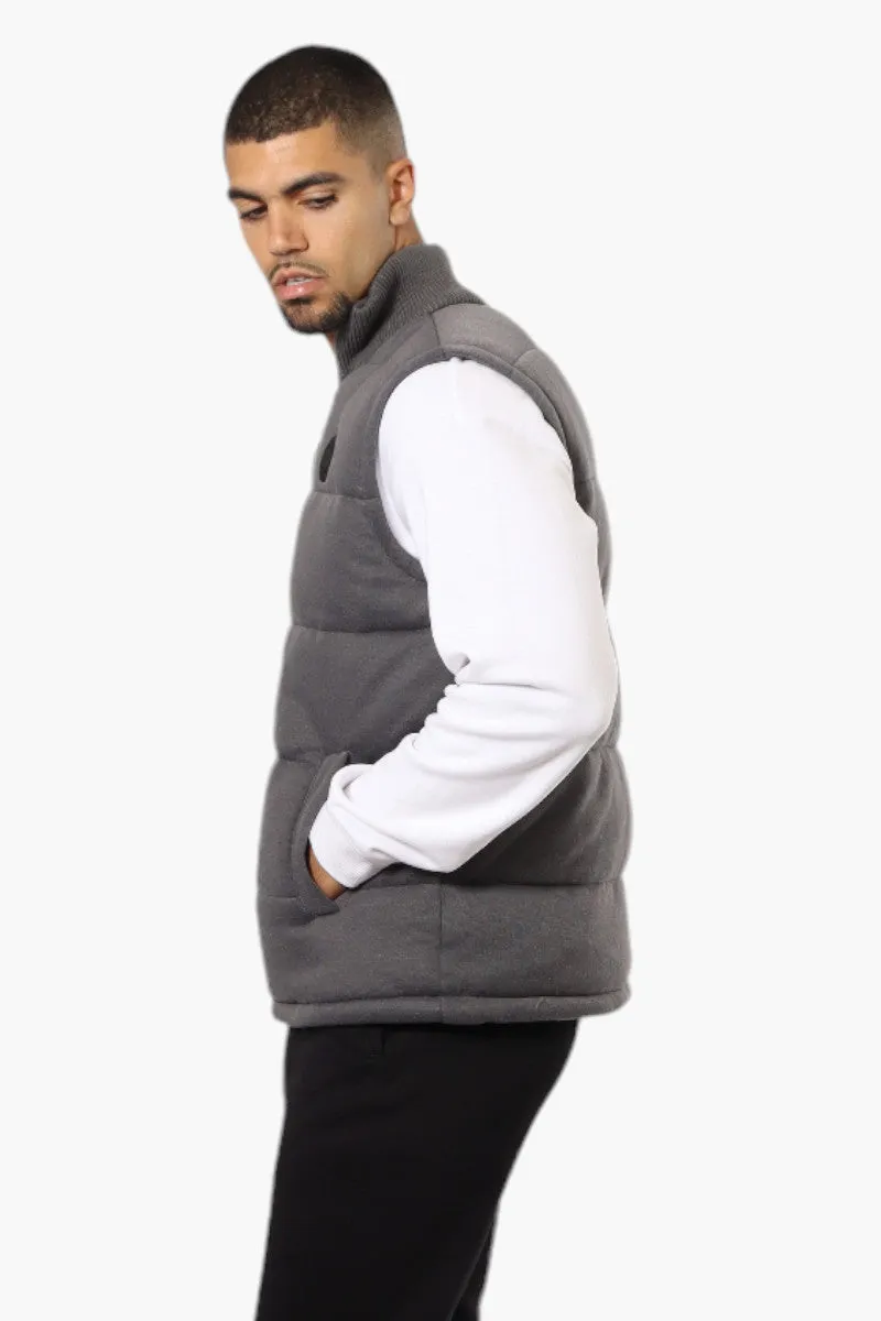 Canada Weather Gear Solid Sweater Knit Puffer Vest - Grey