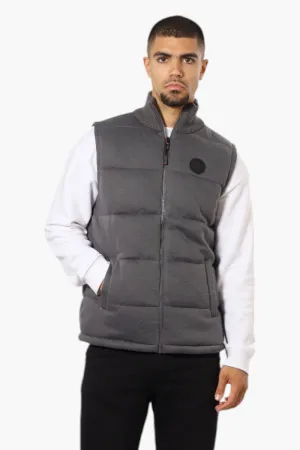 Canada Weather Gear Solid Sweater Knit Puffer Vest - Grey