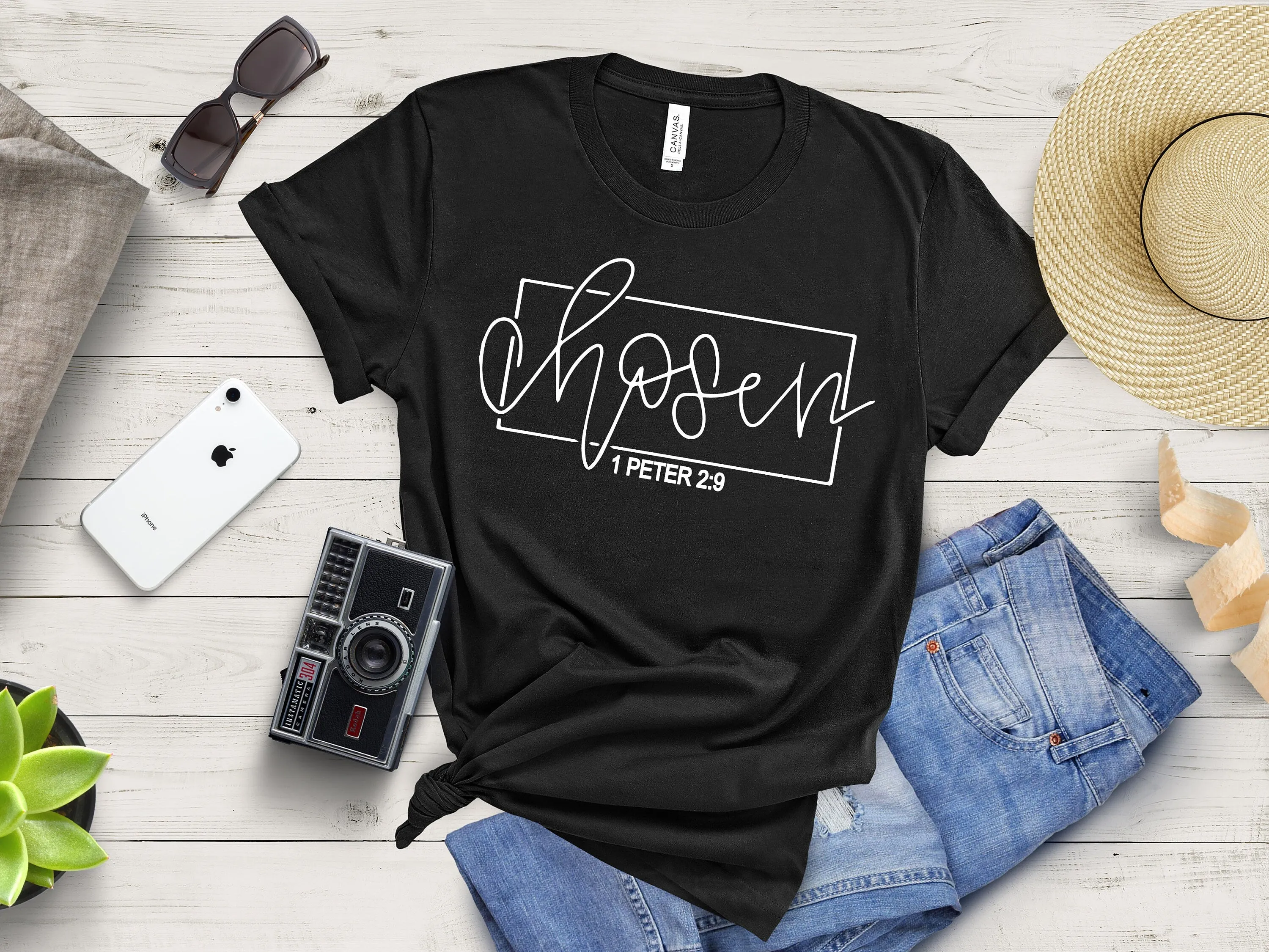 Christian Shirts |  Christian Tees |  Inspirational Shirt | Religious Apparel | Chosen 1 Peter 2:9 Shirt