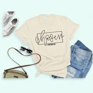 Christian Shirts |  Christian Tees |  Inspirational Shirt | Religious Apparel | Chosen 1 Peter 2:9 Shirt