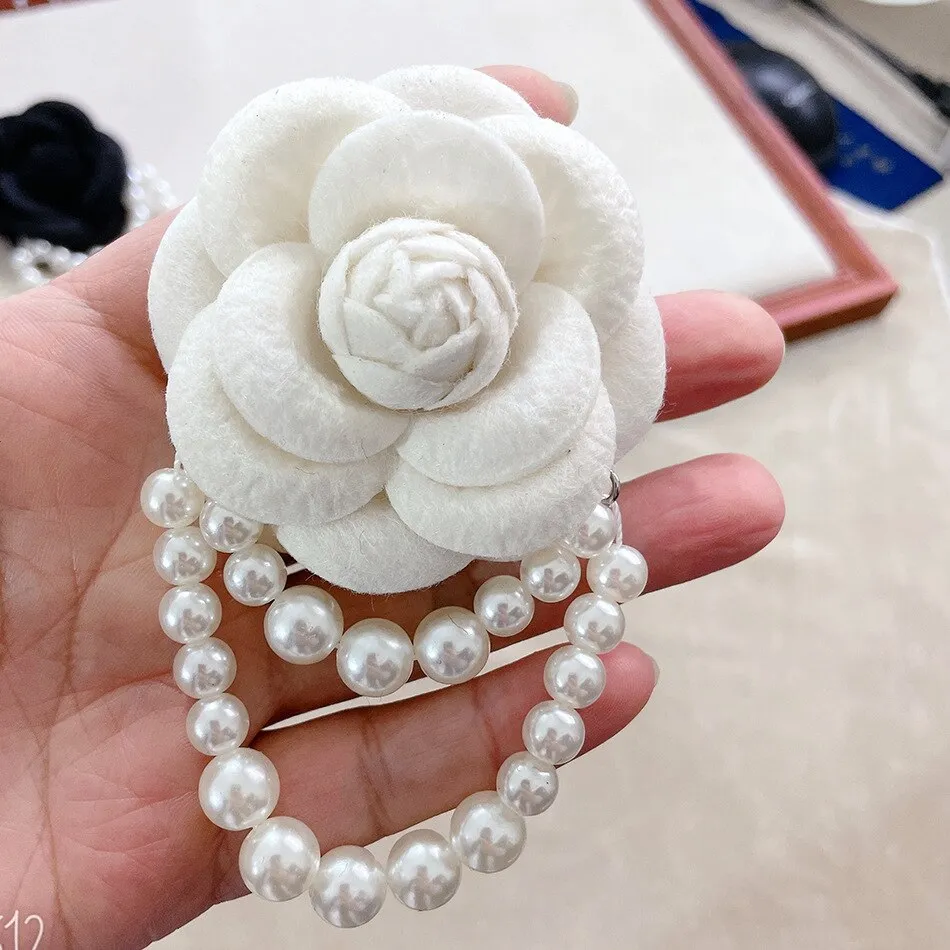 Classic Camellia Floral Brooch Pins for Coats and Blazers