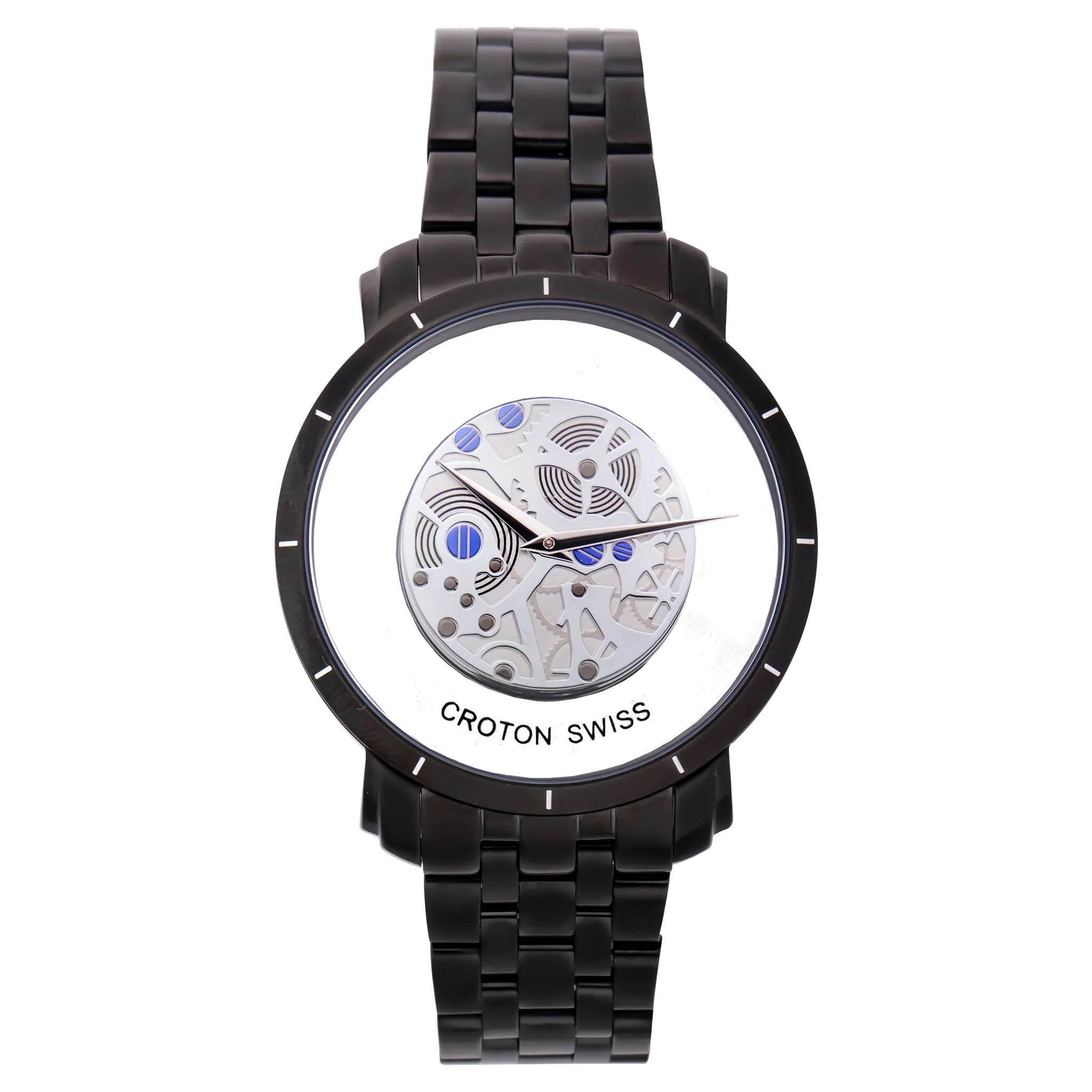 Croton Men's "Circuit Breaker" Swiss Quartz See-Through Dial Watch