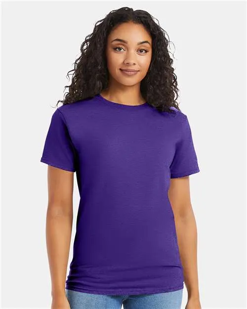 Custom Embroidered - Hanes - Essential-T T-Shirt - Purple - 5280