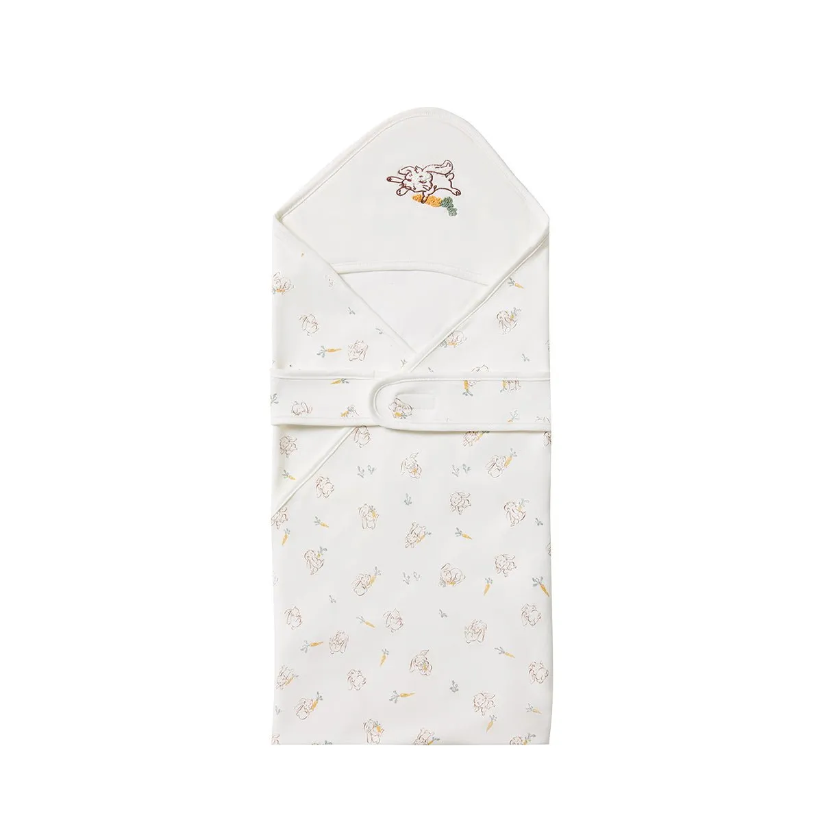 Cute Rabbit Comfort Cotton Baby White Swaddle Wrap