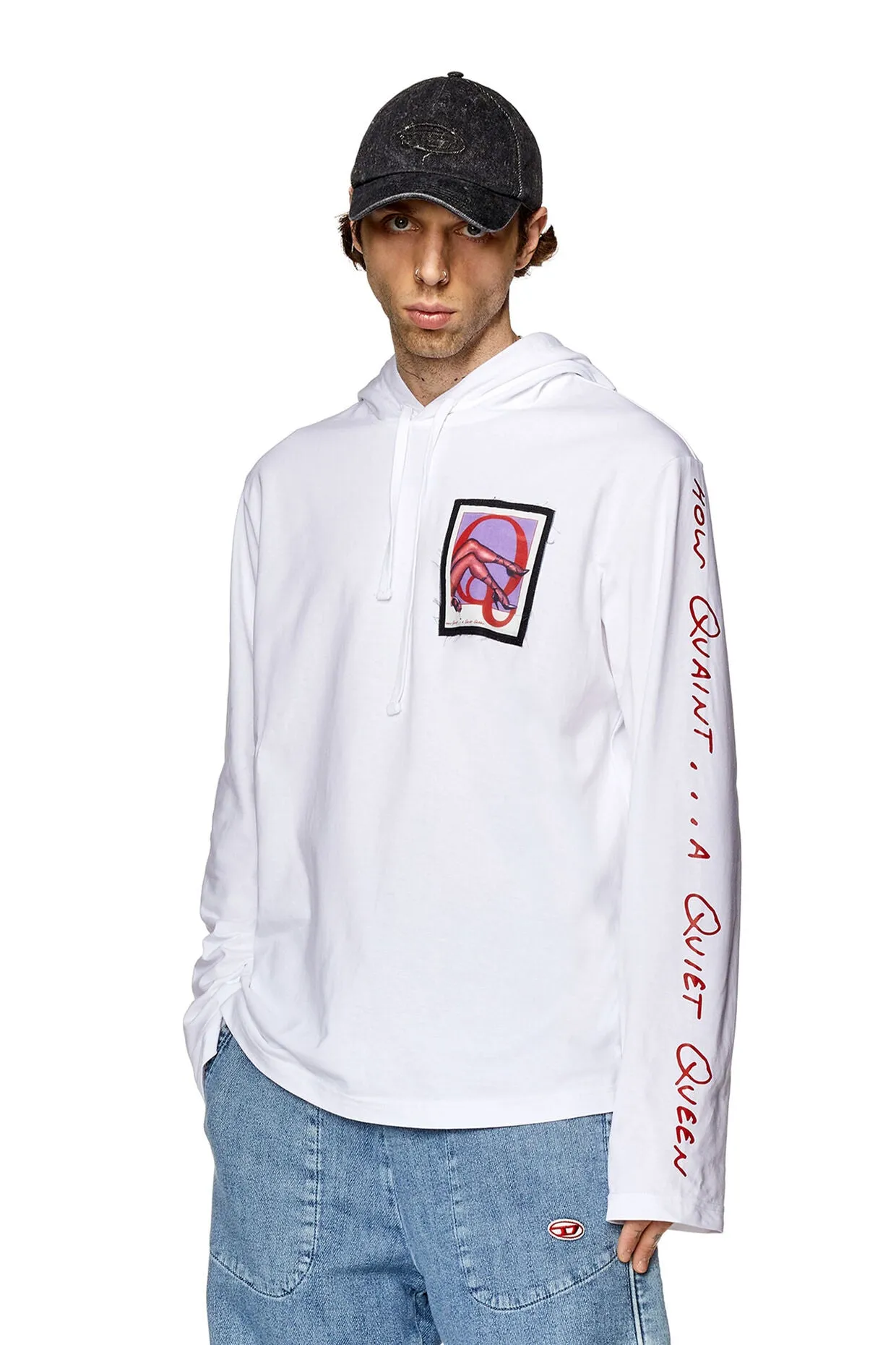 DIESEL MICHAEL MITCHELL WHITE HOODIE