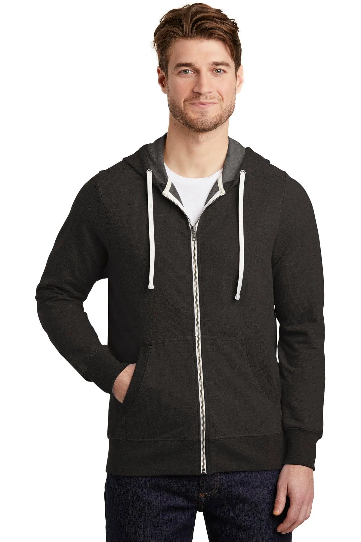 District DT356: Perfect Tri French Terry Full-Zip Hoodie