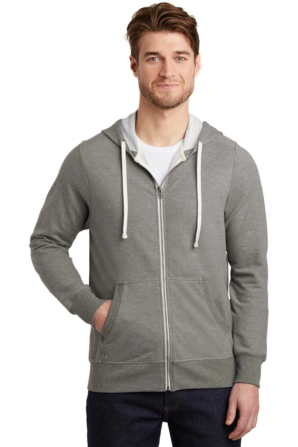 District DT356: Perfect Tri French Terry Full-Zip Hoodie