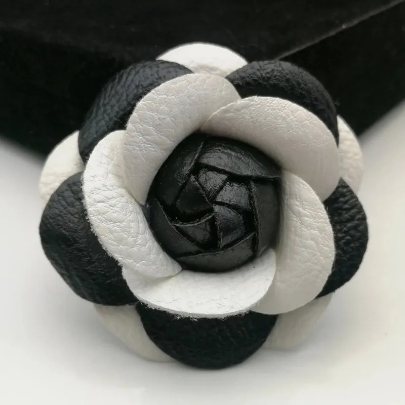 Handmade Camellia Flower Brooch Pin