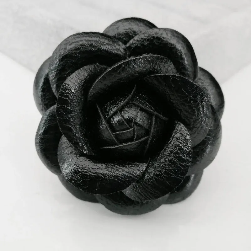 Handmade Camellia Flower Brooch Pin