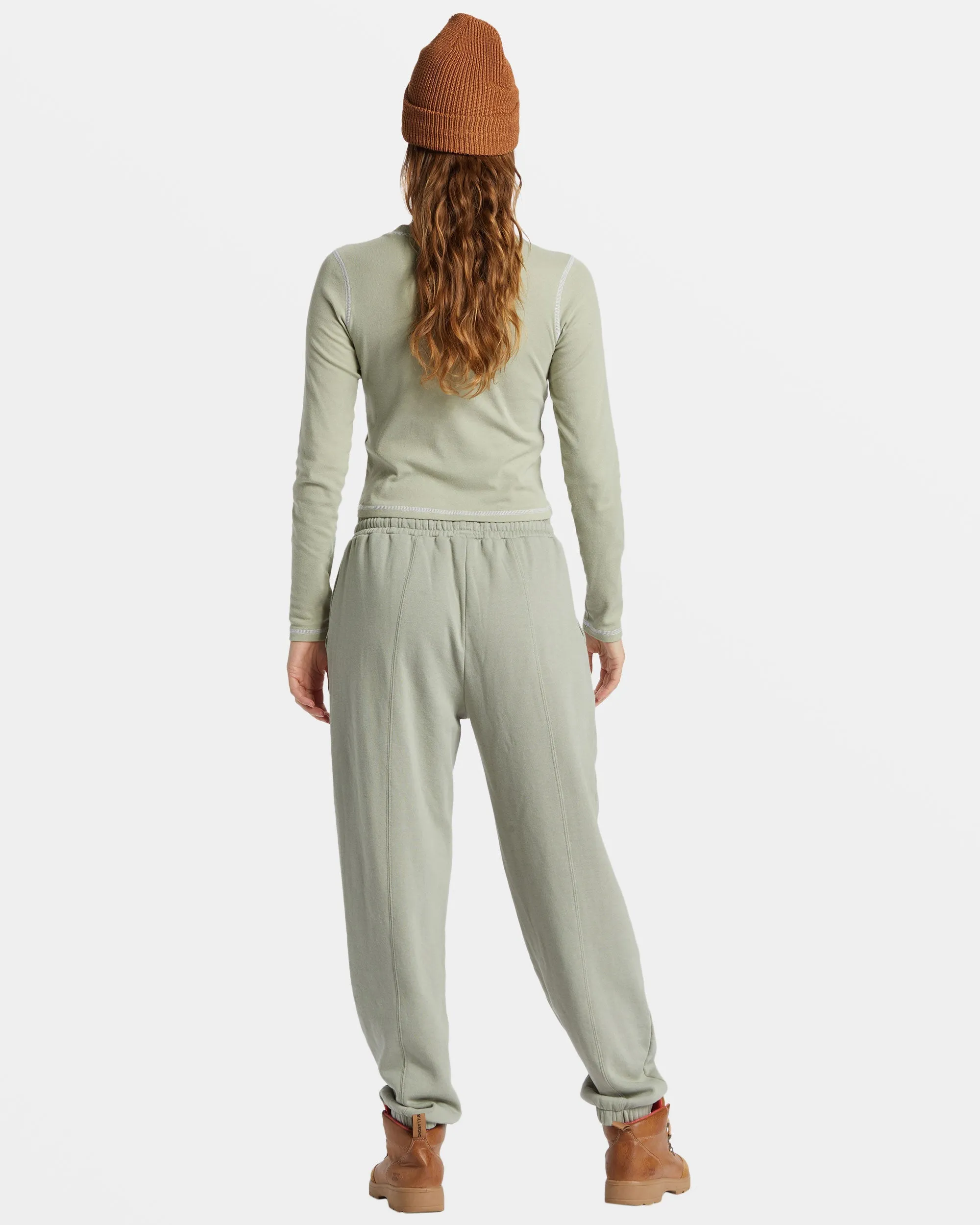 Hike Date Elastic Waist Pants - Seagrass