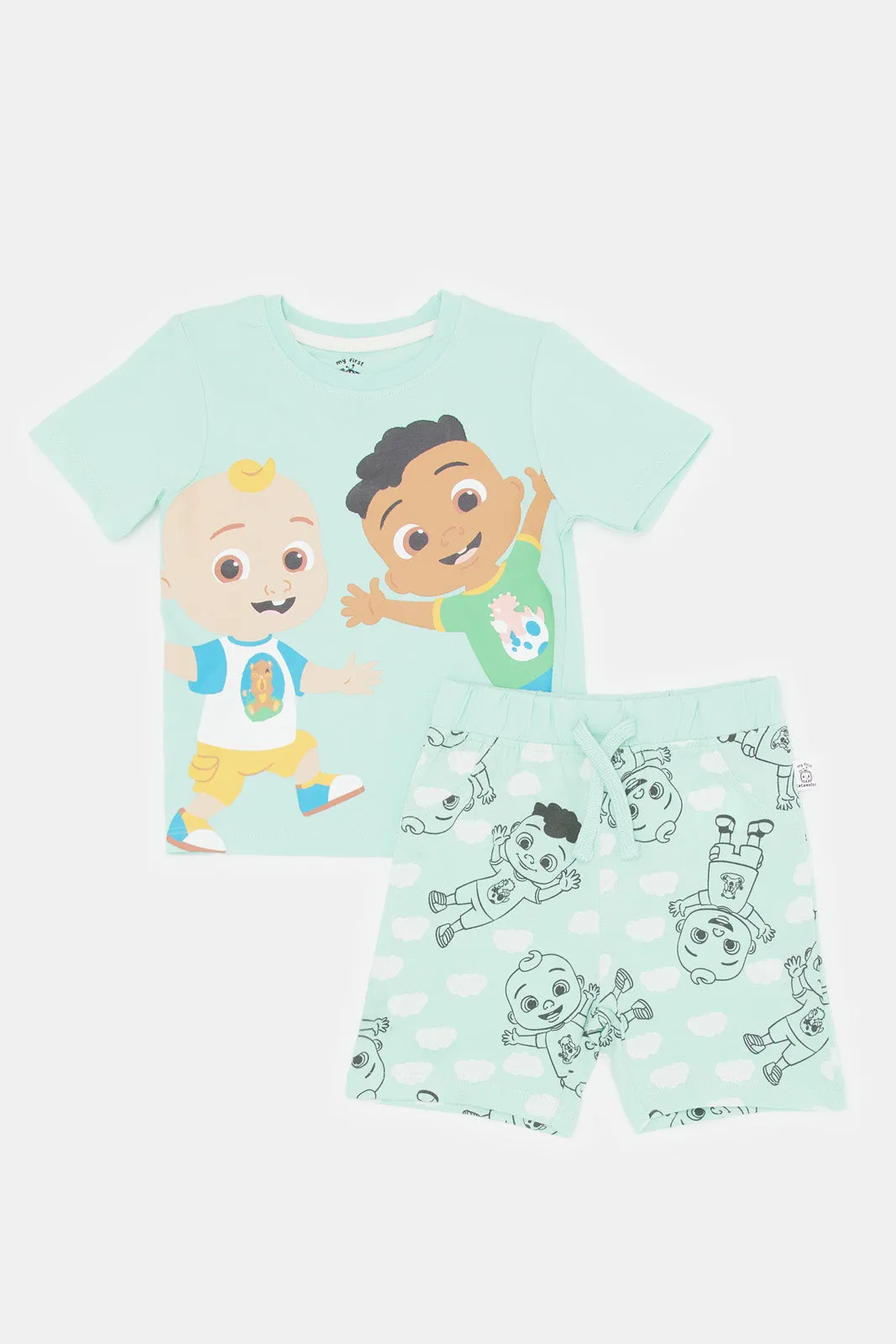 Infant Boys Mint Coco Print Pyjama Set (2 Piece)