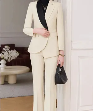 Irregular Classy Blazer Fancy Pantsuit | Dressy Pantsuit |  Modern Blazer Pantsuit | Suit Coat