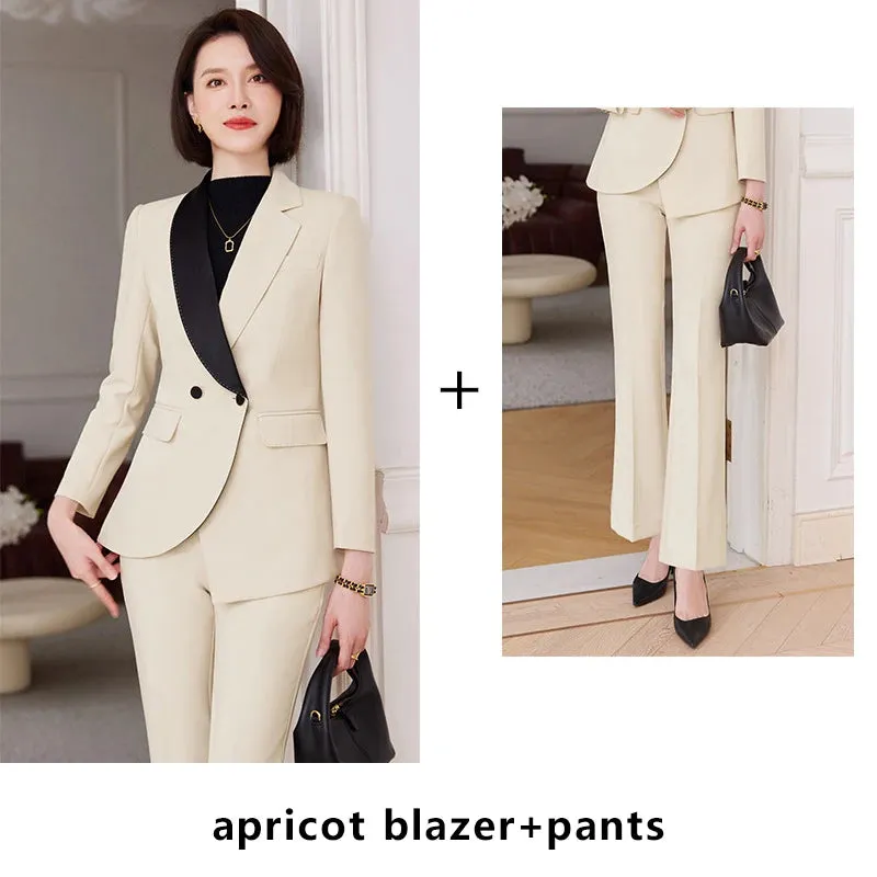 Irregular Classy Blazer Fancy Pantsuit | Dressy Pantsuit |  Modern Blazer Pantsuit | Suit Coat