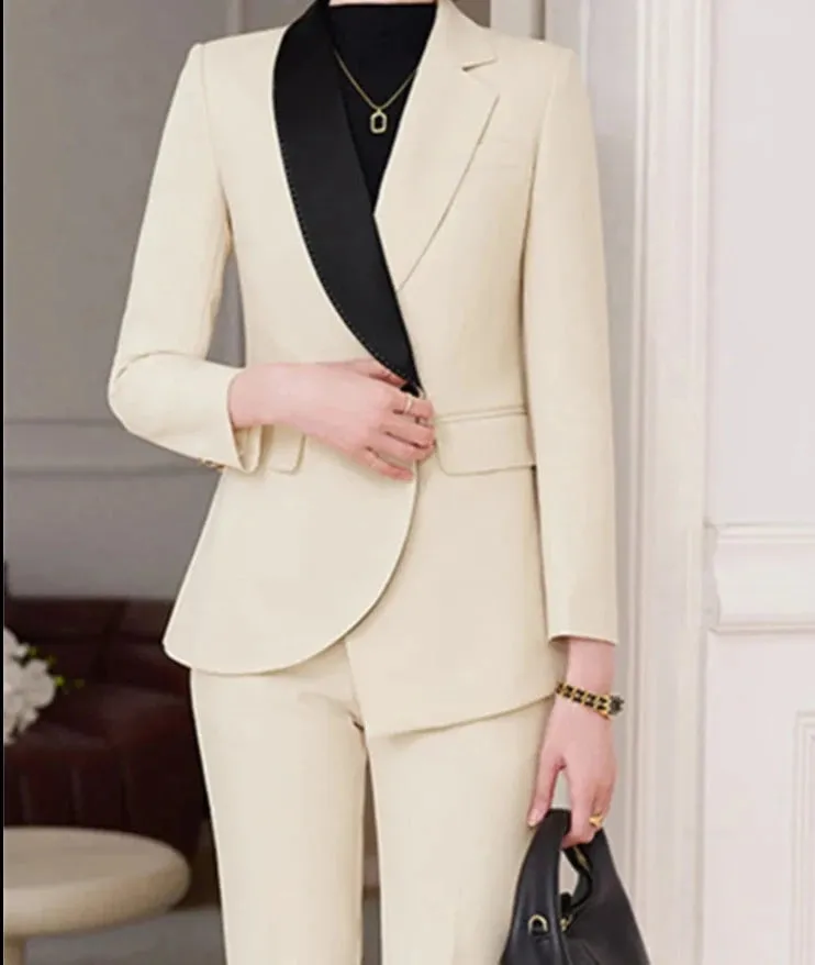 Irregular Classy Blazer Fancy Pantsuit | Dressy Pantsuit |  Modern Blazer Pantsuit | Suit Coat