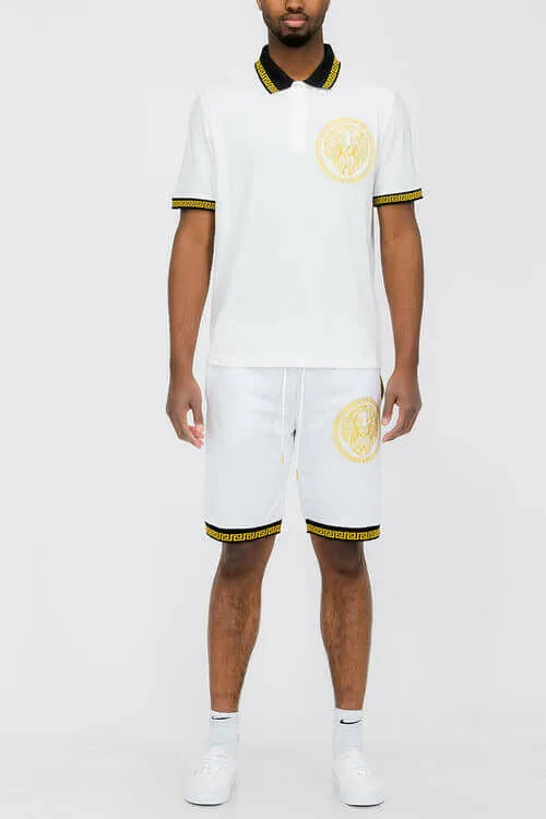 Lion Head Polo Short Set