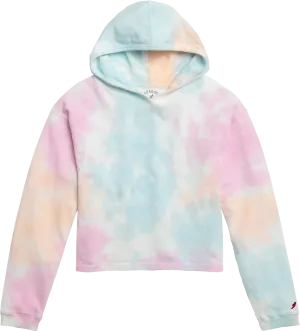 LU410TD Weathered Terry Crop Tie Dye Hood