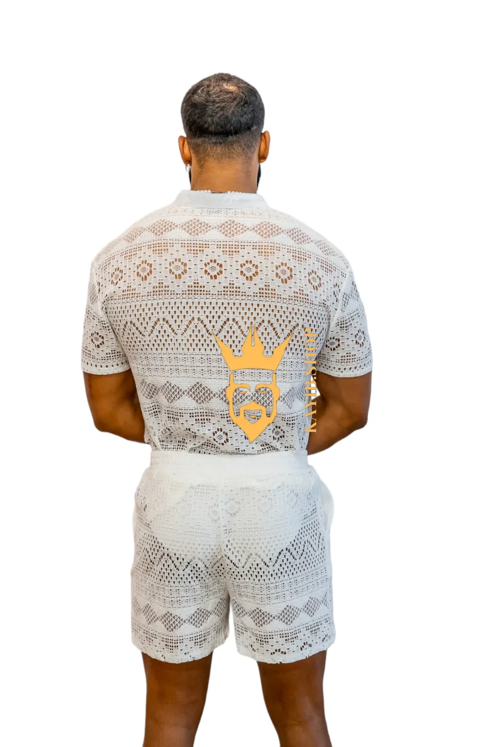 Luxurious Men's White Shirt and Shorts Set - Elevate Your Summer Style - Perfect for Any Occasion