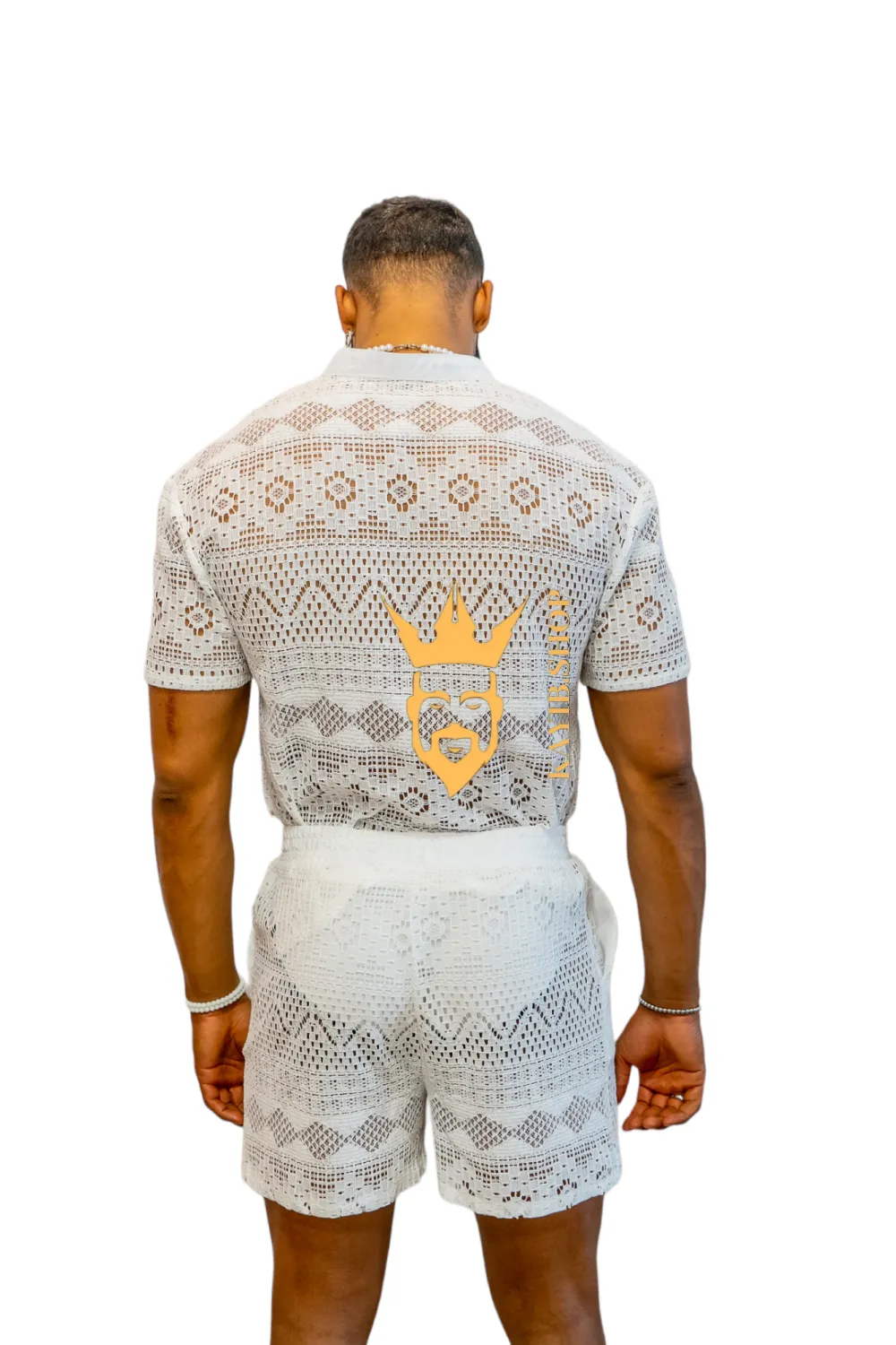 Luxurious Men's White Shirt and Shorts Set - Elevate Your Summer Style - Perfect for Any Occasion