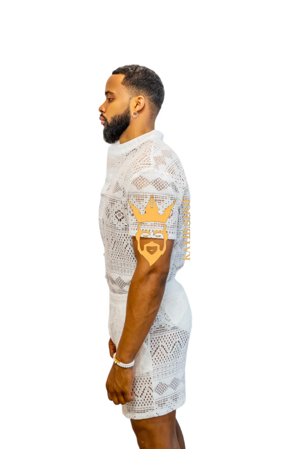 Luxurious Men's White Shirt and Shorts Set - Elevate Your Summer Style - Perfect for Any Occasion