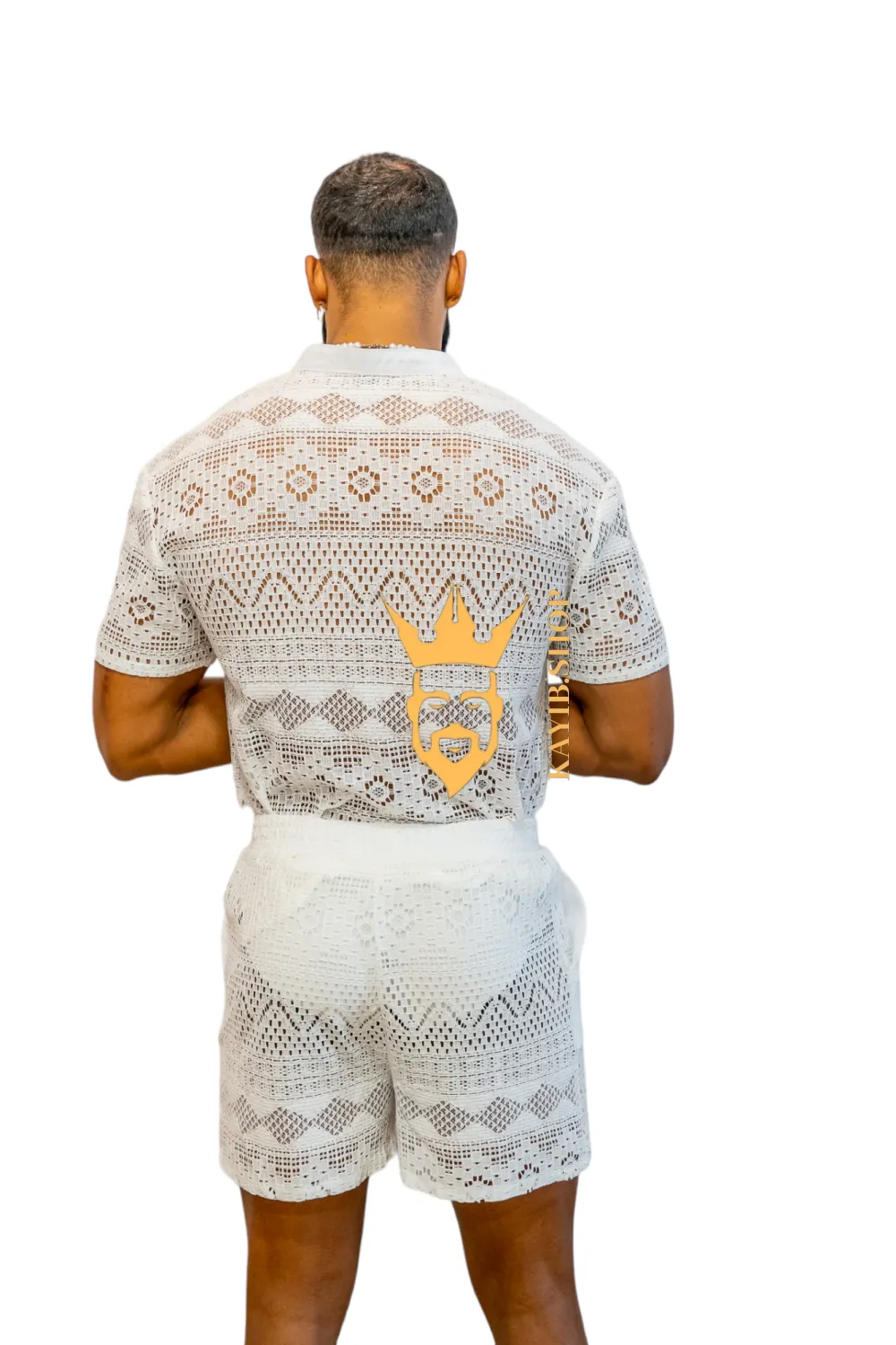 Luxurious Men's White Shirt and Shorts Set - Elevate Your Summer Style - Perfect for Any Occasion