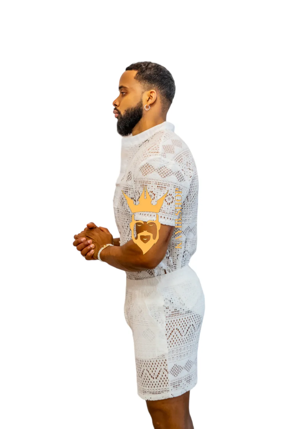 Luxurious Men's White Shirt and Shorts Set - Elevate Your Summer Style - Perfect for Any Occasion