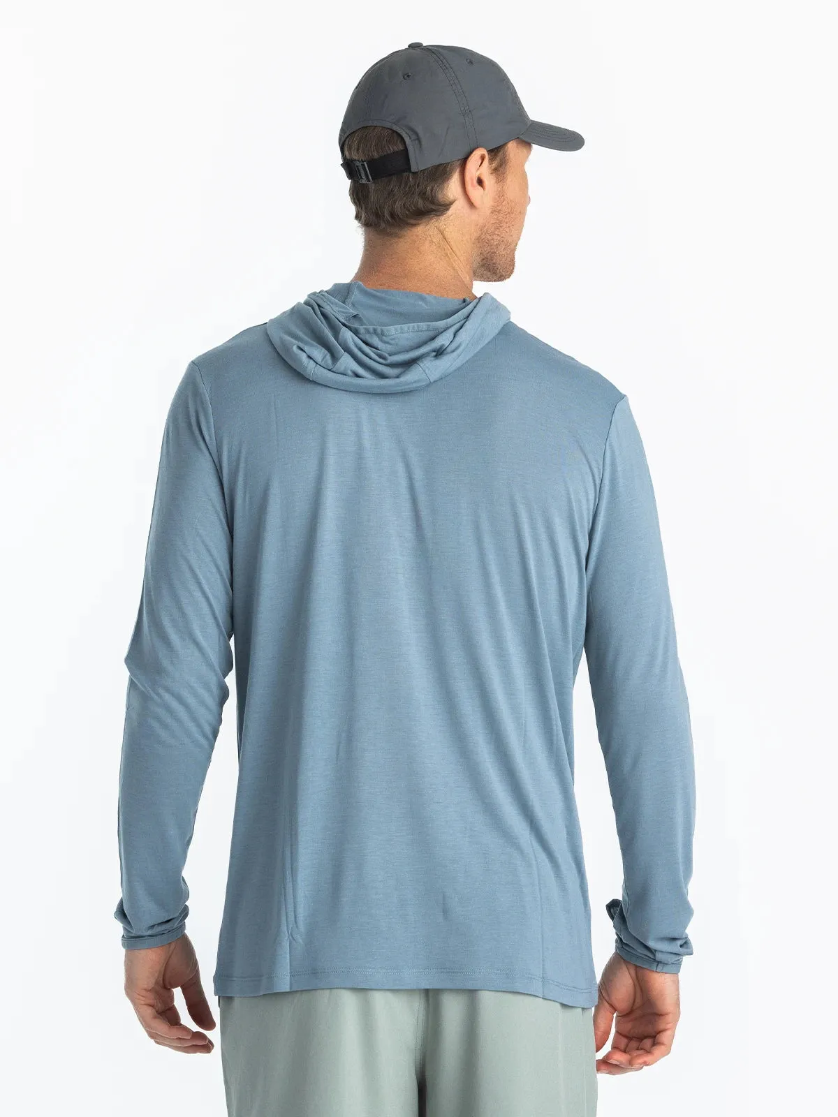 Men's Bamboo Lightweight Hoodie - Blue Fog