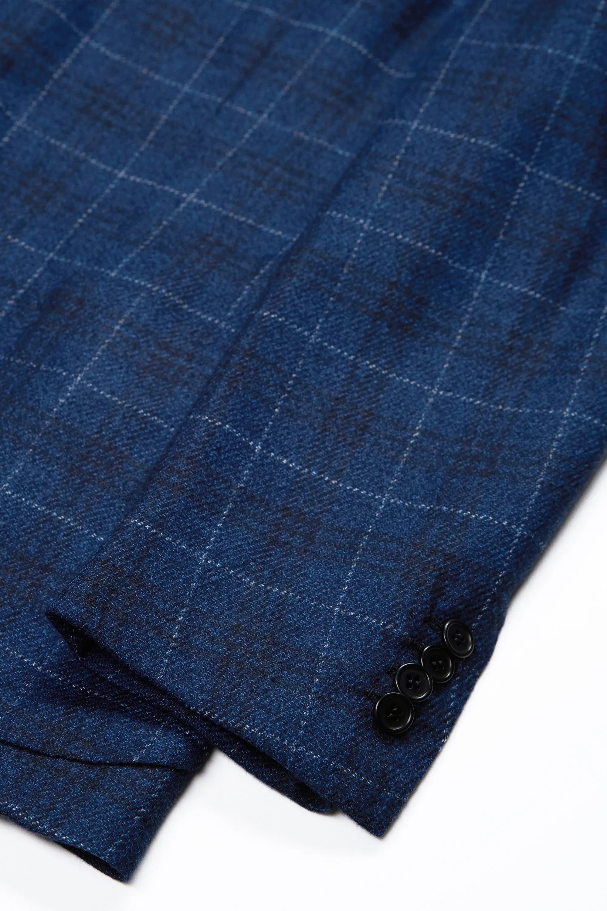 Orazio Luciano Navy/Black/White Check Wool Sport Coat