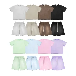 Pre Order:  Spray Dyed T-Shirt and Shorts Set