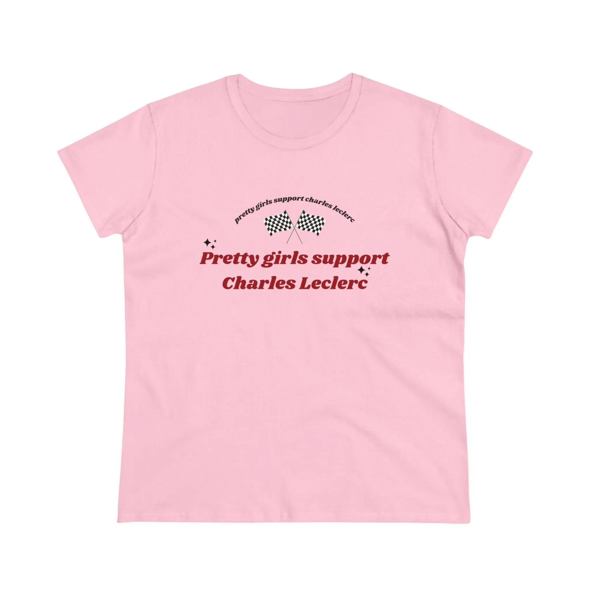 Pretty Girls Support Charles Leclerc Women's Midweight Cotton Tee