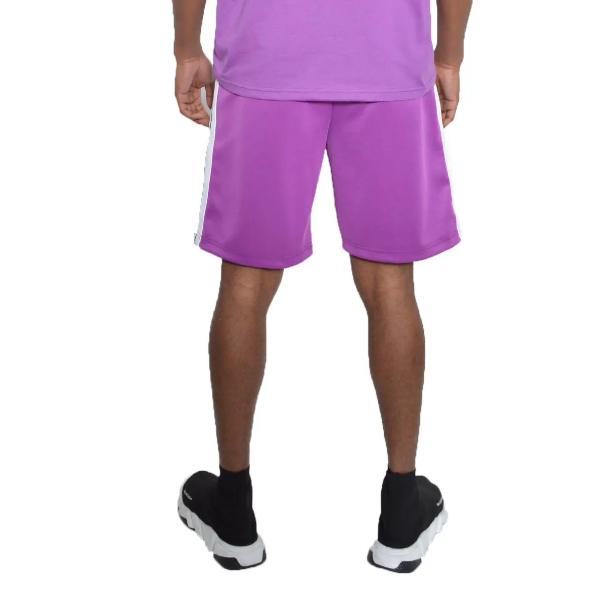 Purple Side Stripe Tape Short Set