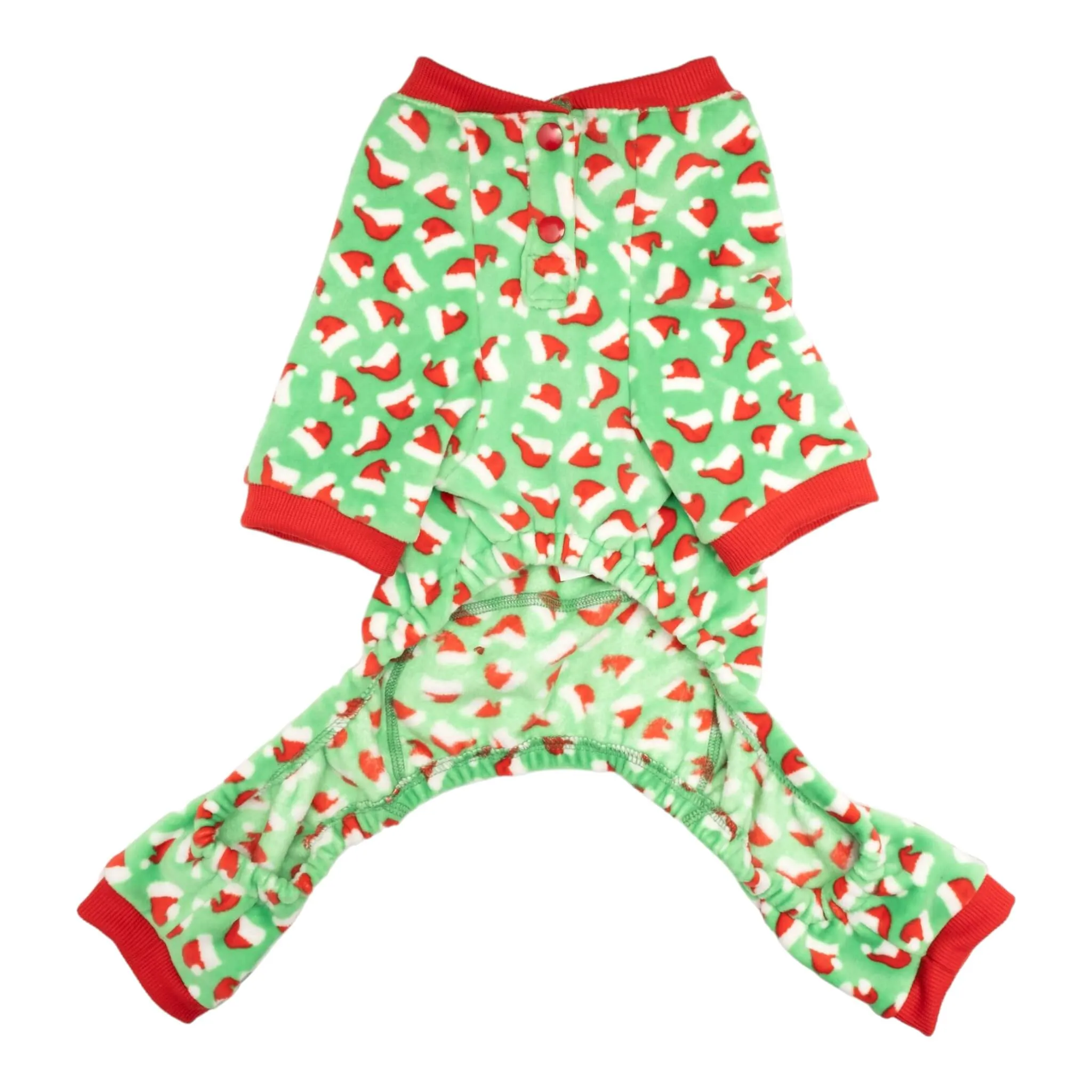 Santa Hats Fleece Dog Jammies