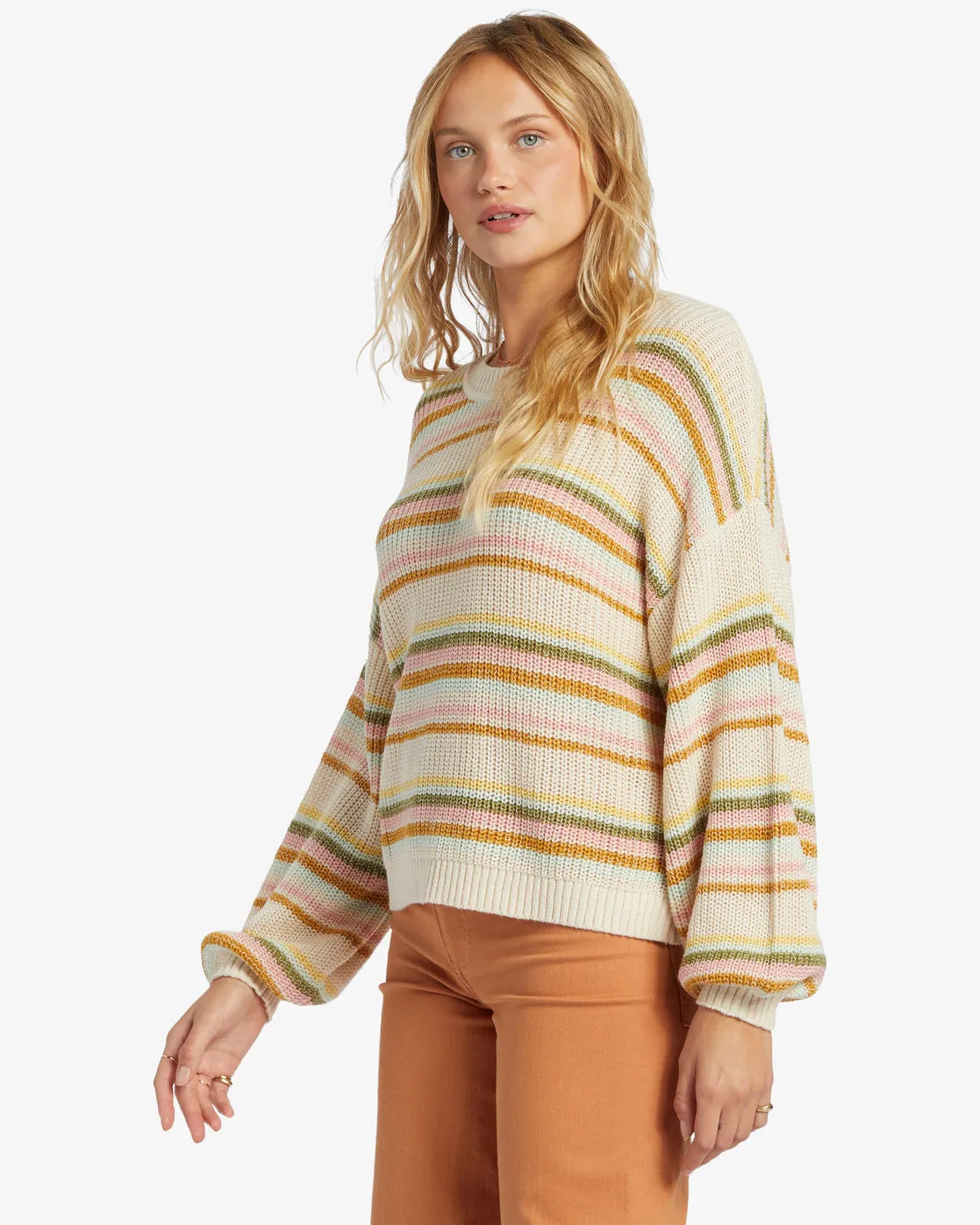 Sheer Love Crew Neck Sweater - Multi