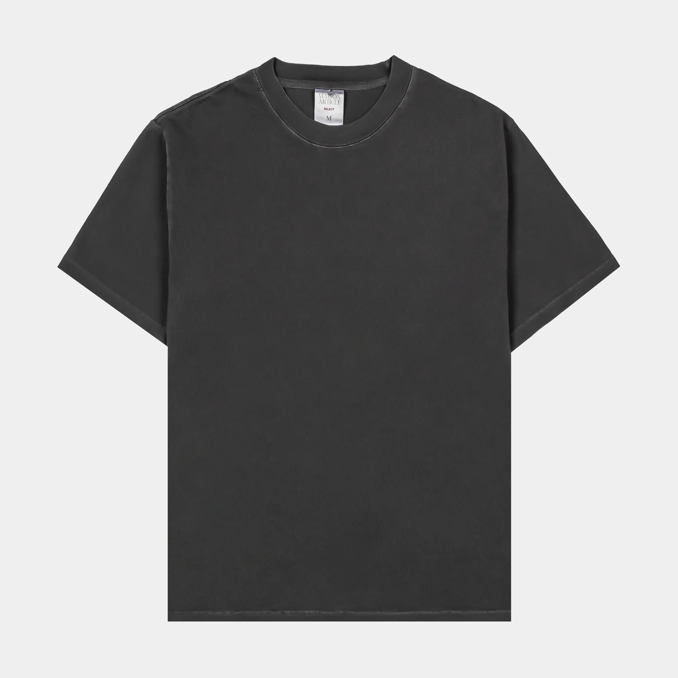 Solid Washed Out Mens Short Sleeve Shirt (Dark Grey)