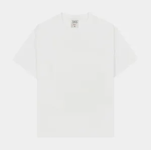 Solid Washed Out Mens Short Sleeve Shirt (Off White)