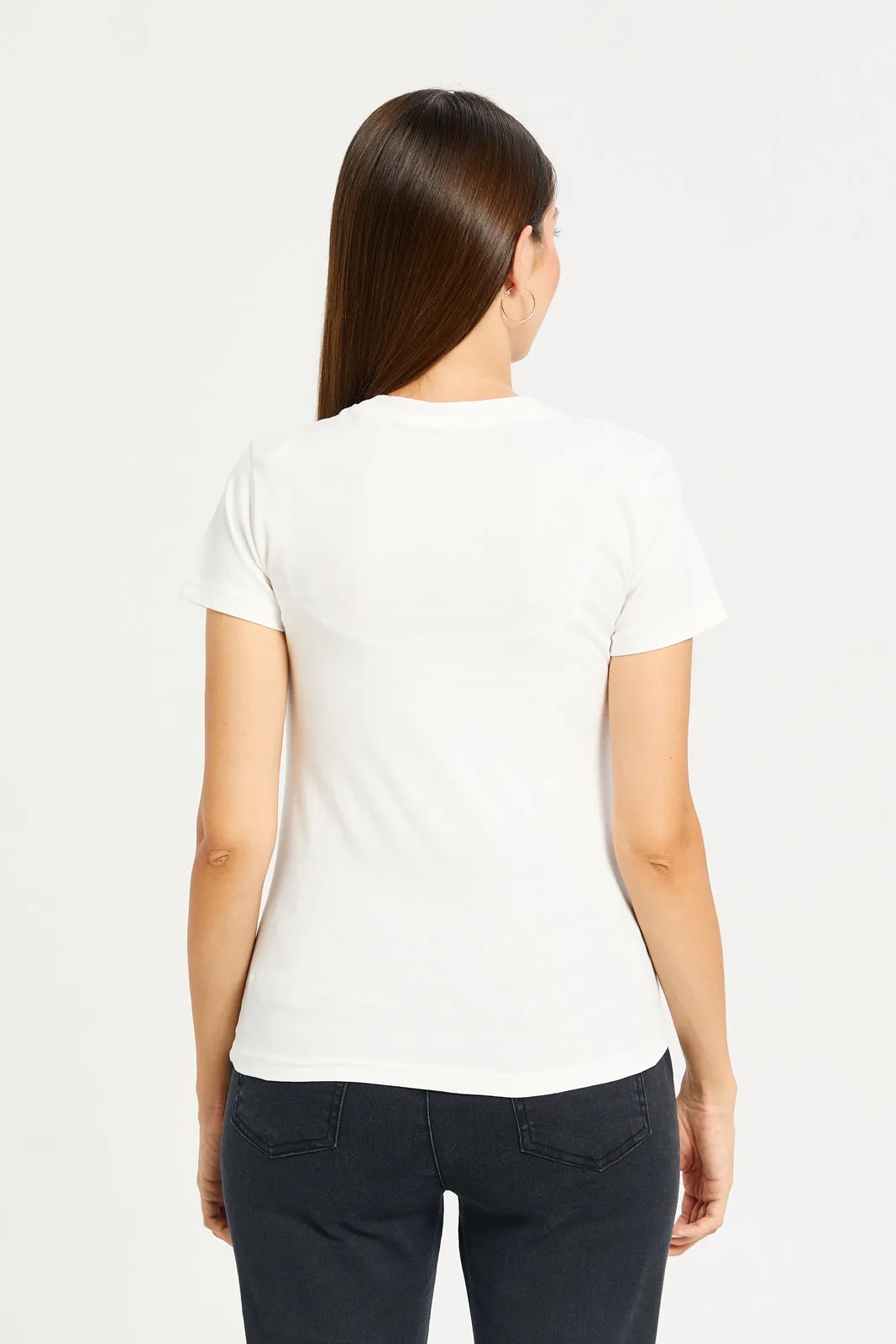 Women Ivory Graphic T-Shirt