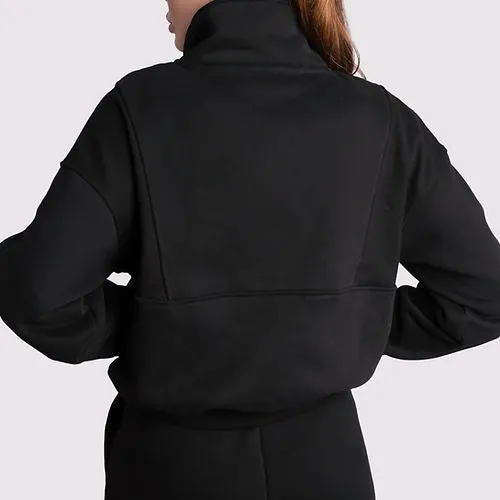 Yesmine Fleece Half Zip Jumper - Black